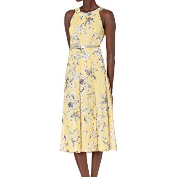 Tommy Hilfiger Dresses & Skirts - 🥰🥰🥰Tommy Hilfiger Victoria Floral Chiffon Belted Midi Dress size M